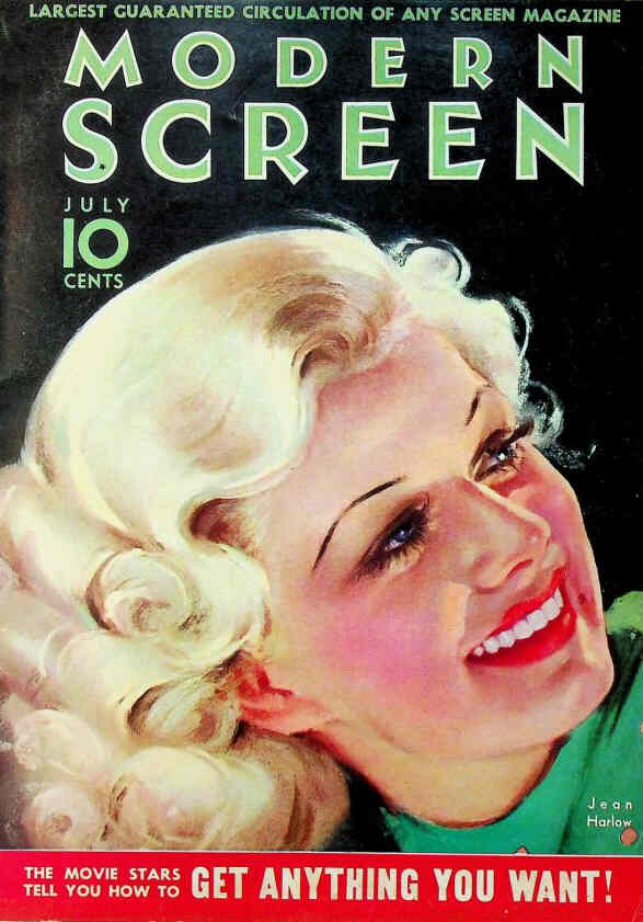 MODERN SCREEN magazine cover Issue 32 July 1933